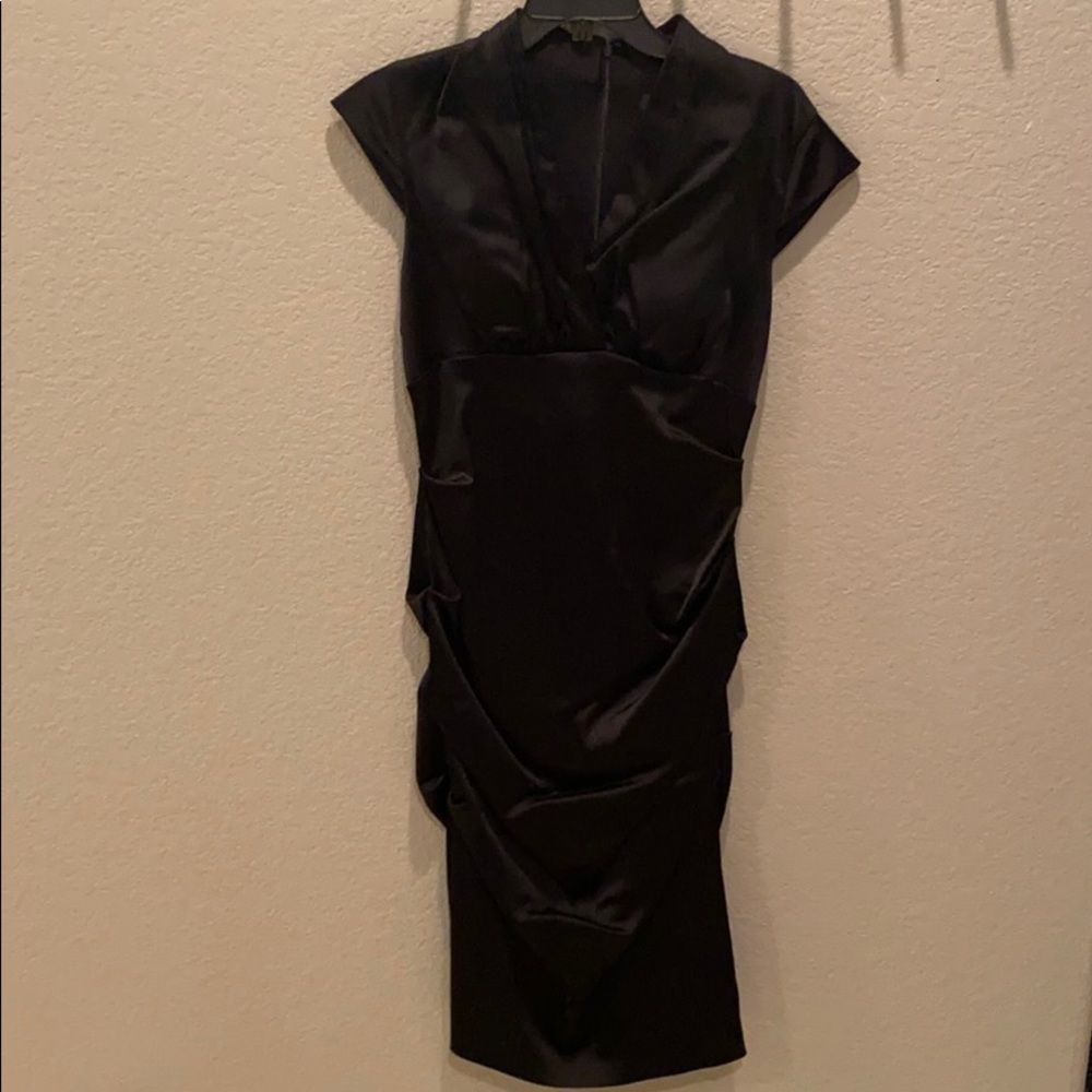 Black Xsacpe cocktail dress